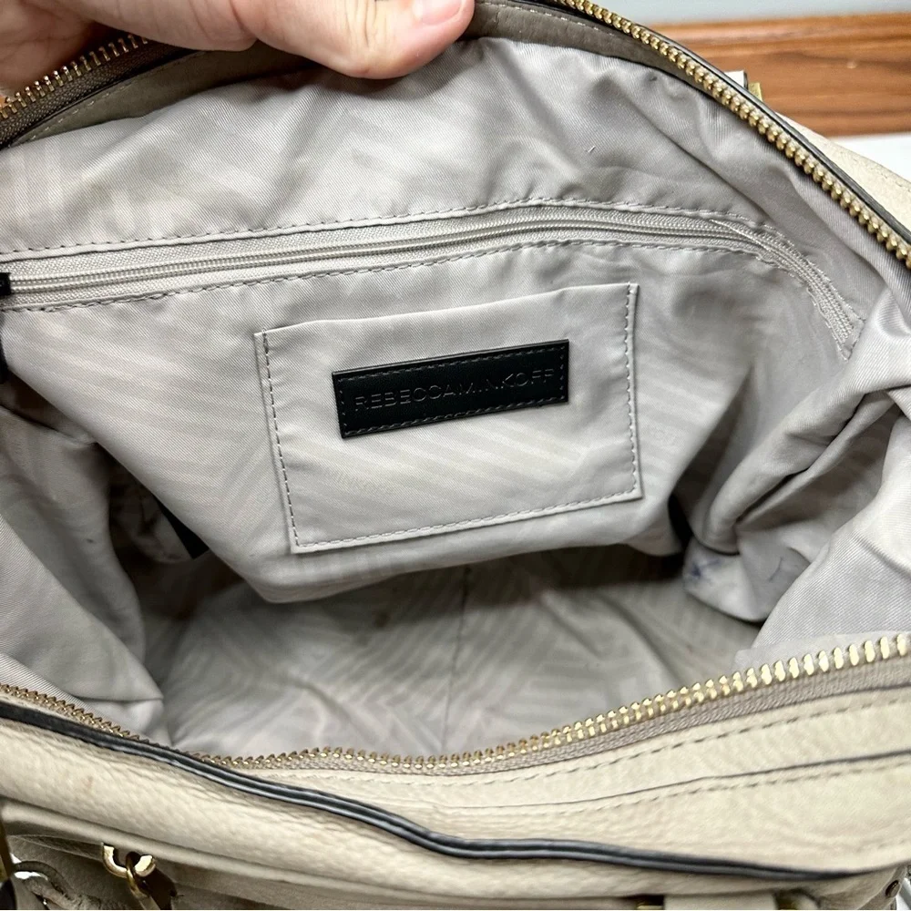 REBECCA MINKOFF Regan Suede Leather Satchel Tote Bag‎